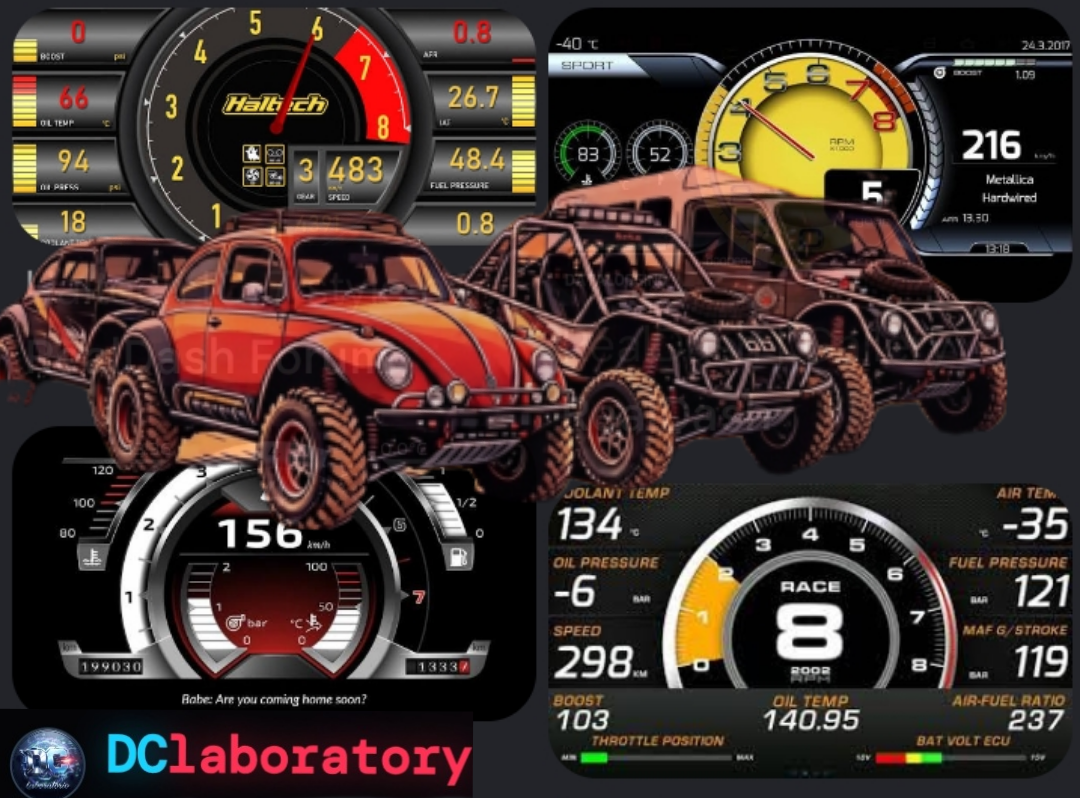 Paneles y dashboards automotrices de DC-ELM327