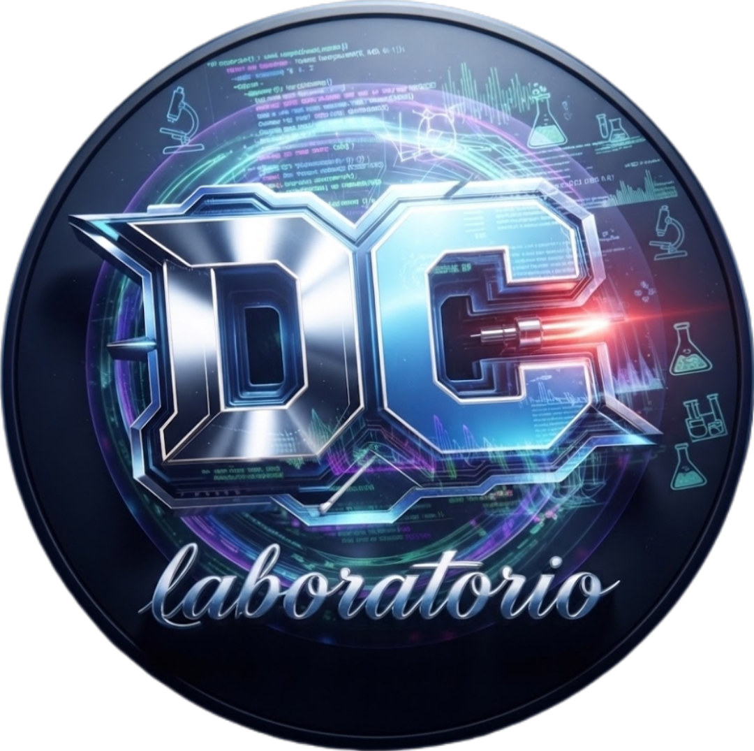 Logotipo circular de DC Laboratory